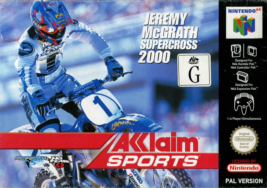 Supercross 2000 box art for Nintendo 64
